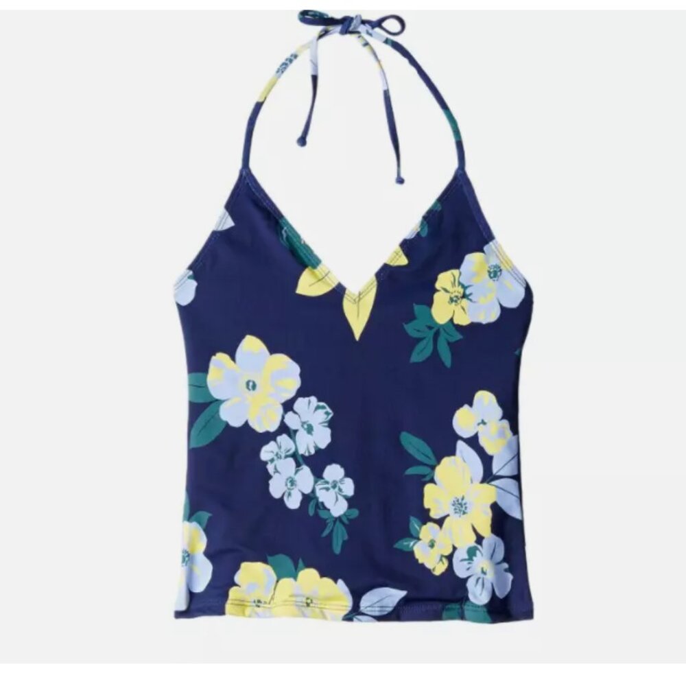 Splendid Girls Floral V Neck Tankini Top Swimsuit Multicolor Size 8 00063